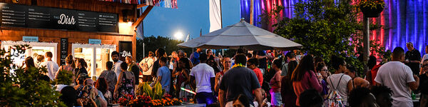 Clinton's Dish Busy at Night