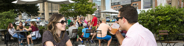 Couple on Date at Clinton's Dish