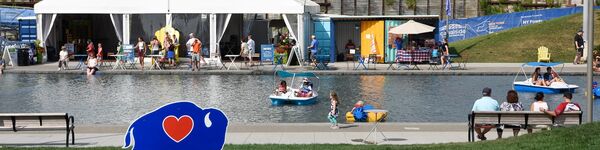 View of Canalside Pavilion with North Aud in Background