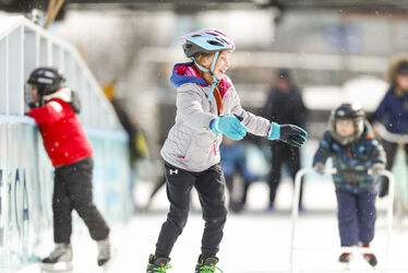 Enlarge image: Girl Skating on Ice Rink