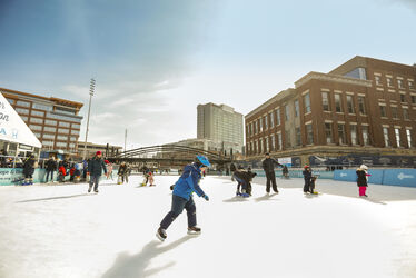 Enlarge image: Skating During a Sunny Day in Buffalo, NY